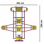 Avion cu balans de joaca Lifetime - ASII ZBORULUI - Set copii pentru Piloti cu cadru metalic Ace Flyer cu volan si elice LT 151110 Avion cu balans de joaca Lifetime - ASII ZBORULUI - Set copii pentru Piloti cu cadru metalic Ace Flyer cu volan si elice LT 151110